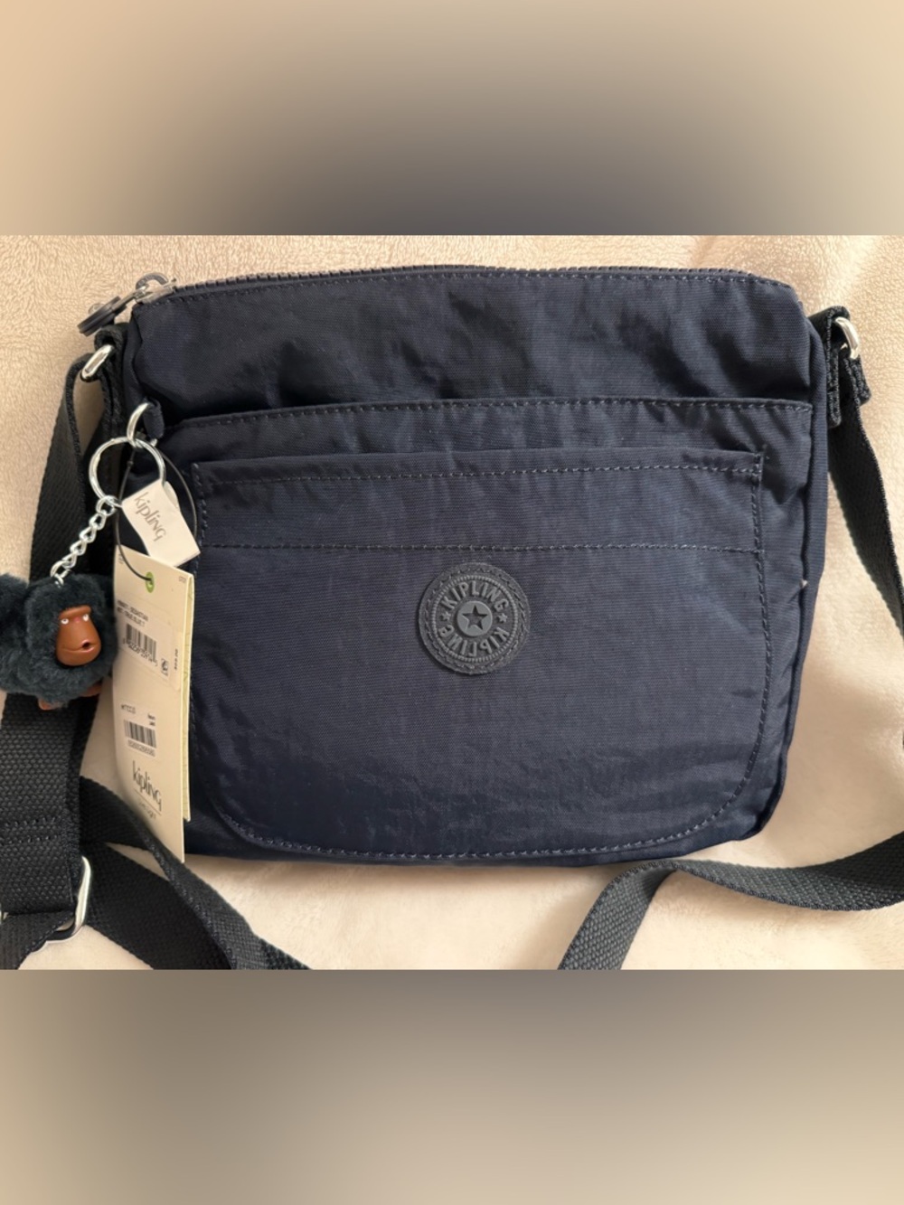 Kipling Navy Blue Sebastian Crossbody Messenger Bag